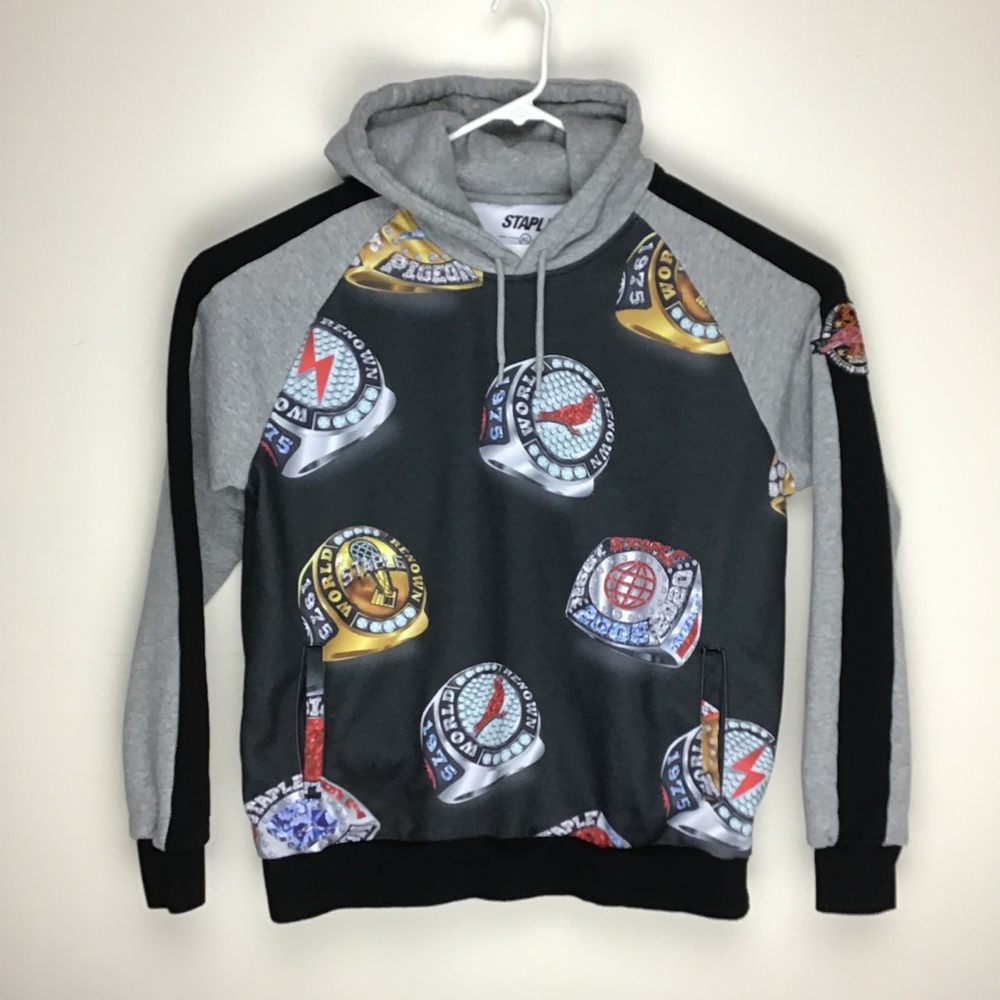 Staple championship rings mens long sleeve sweatshirt hoodie XL